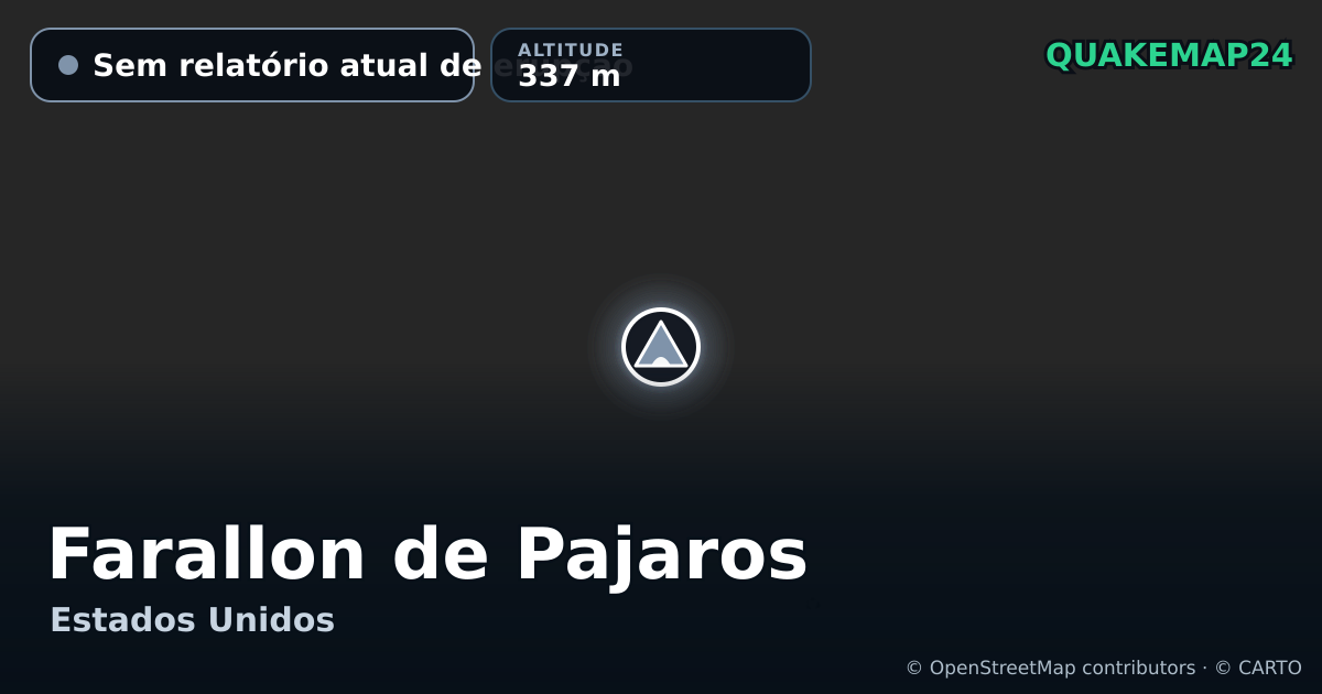 Farallon de Pajaros · Sem relatório atual de erupção · 337 m