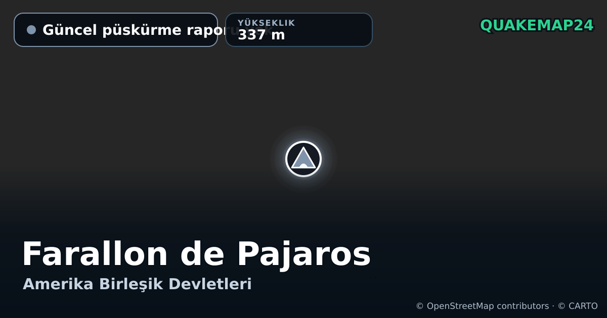 Farallon de Pajaros · Güncel püskürme raporu yok · 337 m