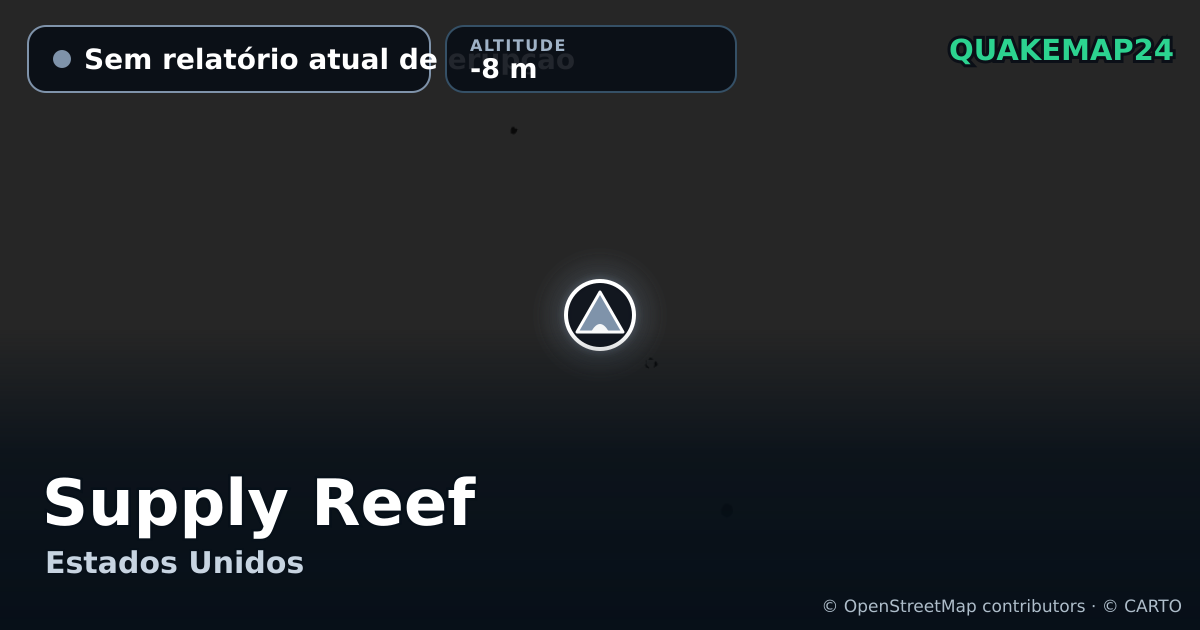 Supply Reef · Sem relatório atual de erupção · -8 m