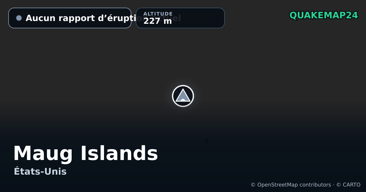 Maug Islands · Aucun rapport d’éruption actuel · 227 m