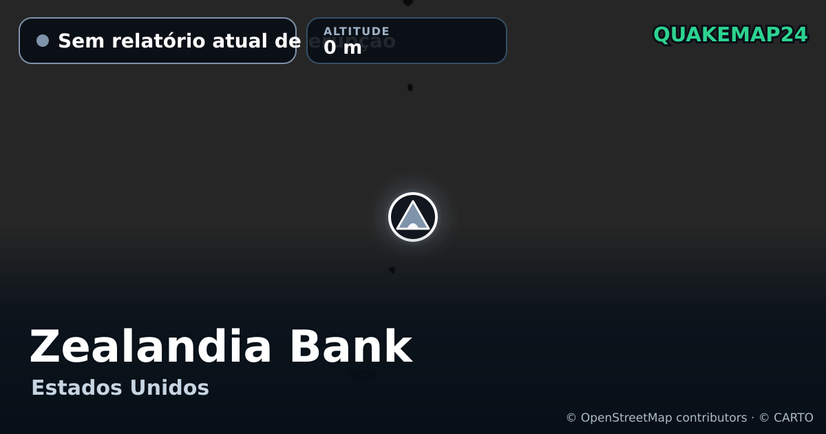 Zealandia Bank · Sem relatório atual de erupção · 0 m