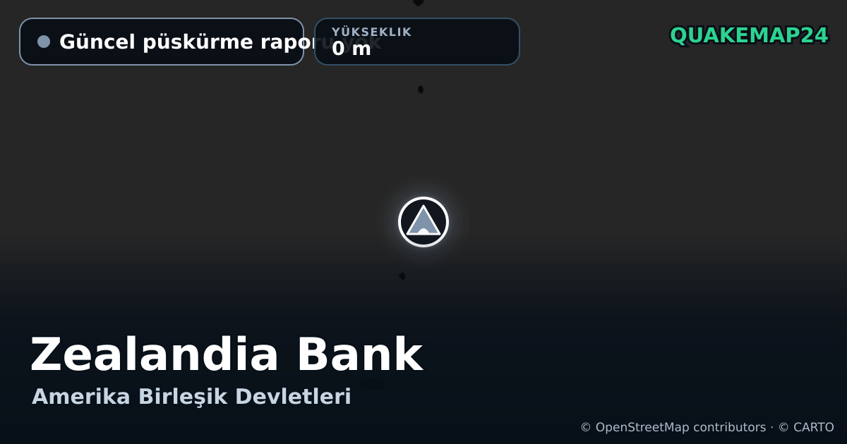 Zealandia Bank · Güncel püskürme raporu yok · 0 m
