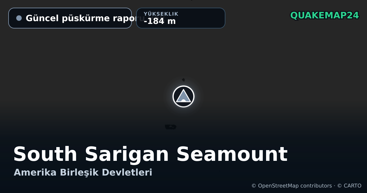 South Sarigan Seamount · Güncel püskürme raporu yok · -184 m