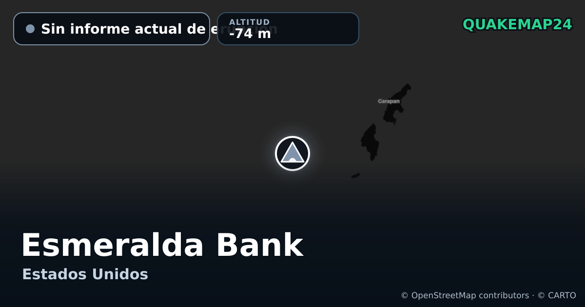 Esmeralda Bank · Sin informe actual de erupción · -74 m