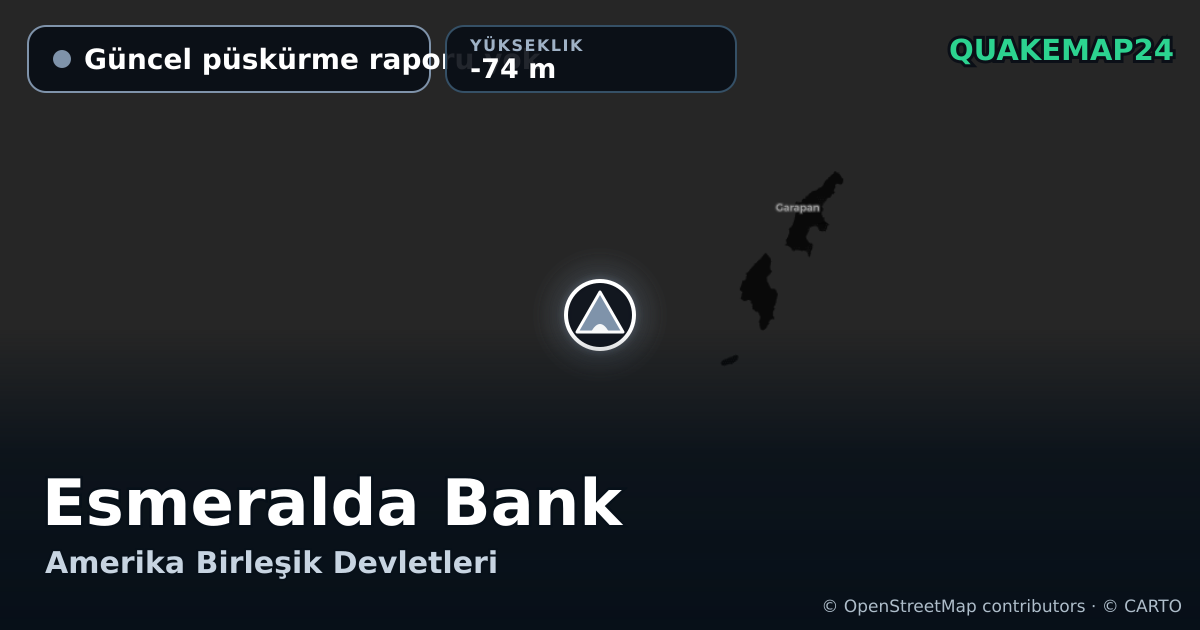 Esmeralda Bank · Güncel püskürme raporu yok · -74 m