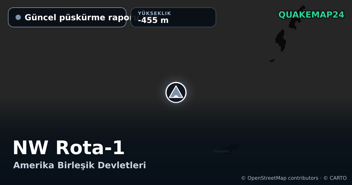 NW Rota-1 · Güncel püskürme raporu yok · -455 m