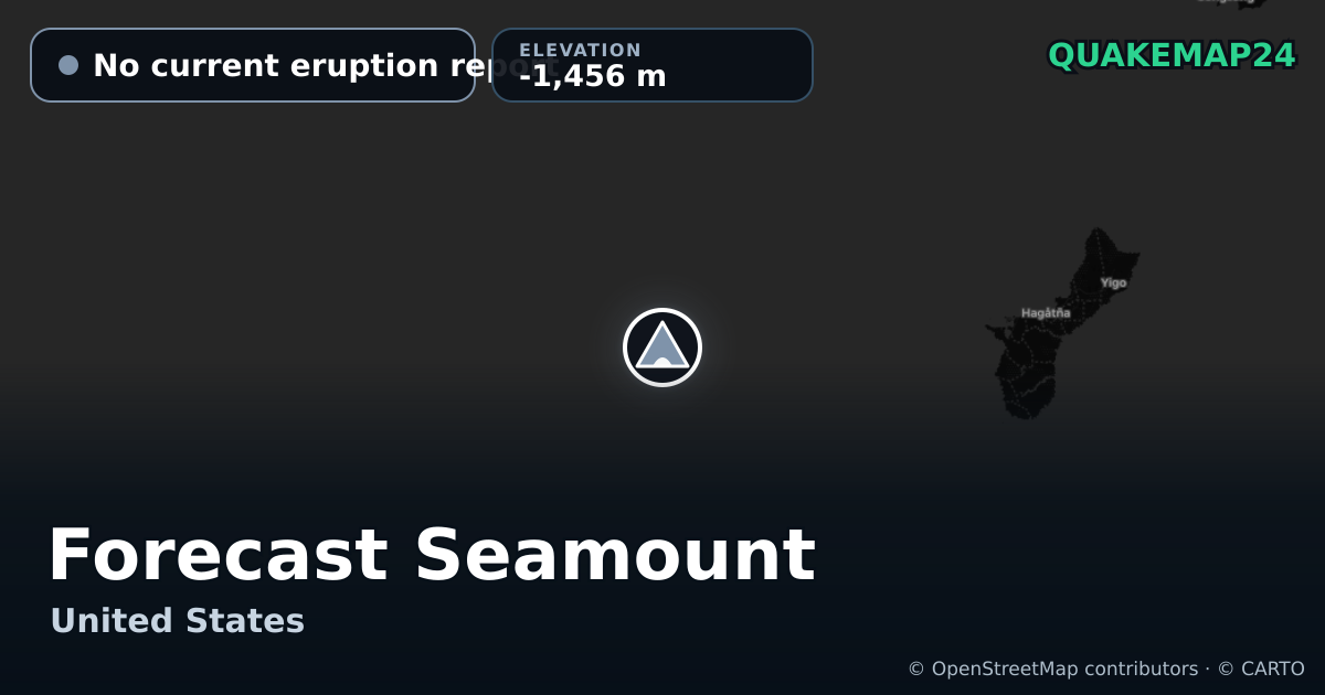 Forecast Seamount · No current eruption report · -1,456 m