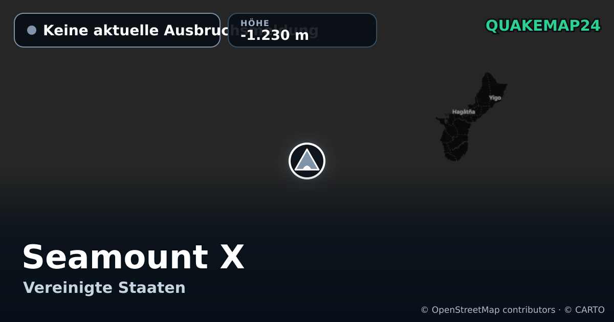 Seamount X · Keine aktuelle Ausbruchsmeldung · -1.230 m