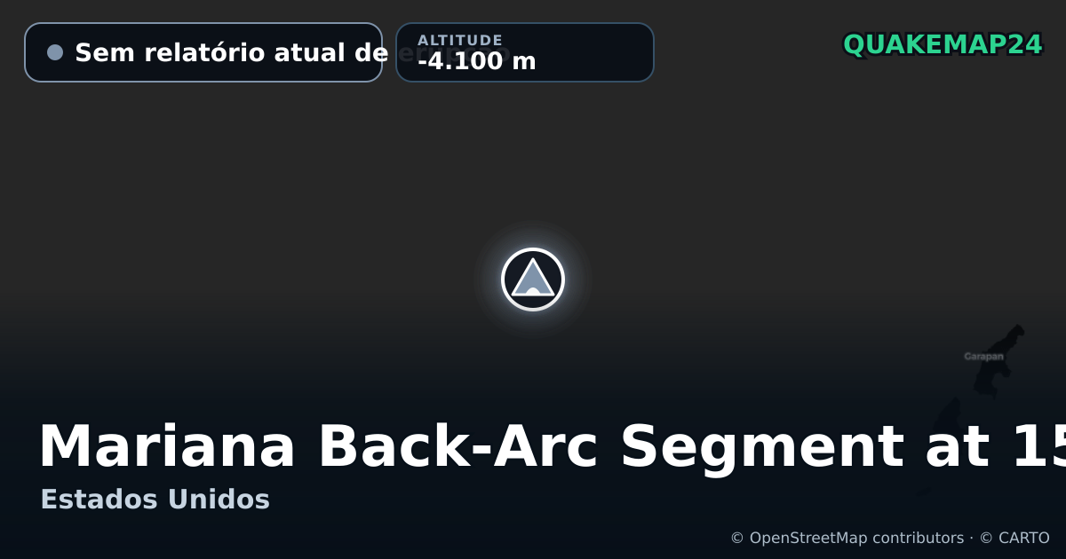 Mariana Back-Arc Segment at 15.5°N · Sem relatório atual de erupção · -4.100 m