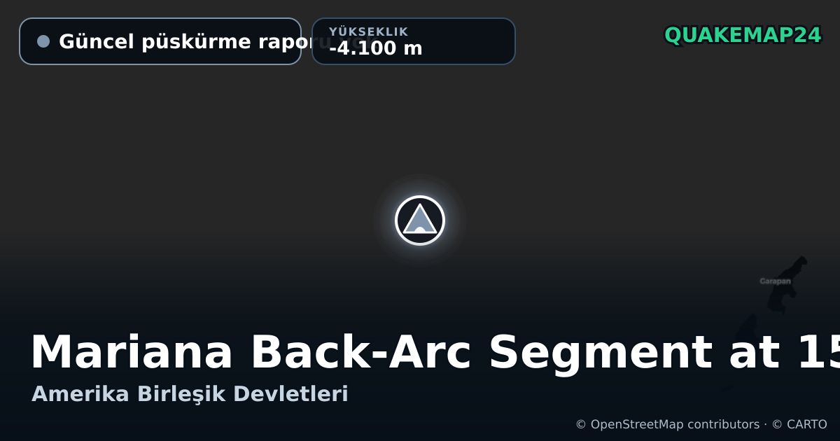 Mariana Back-Arc Segment at 15.5°N · Güncel püskürme raporu yok · -4.100 m