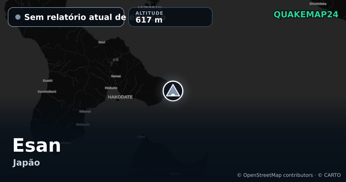 Esan · Sem relatório atual de erupção · 617 m