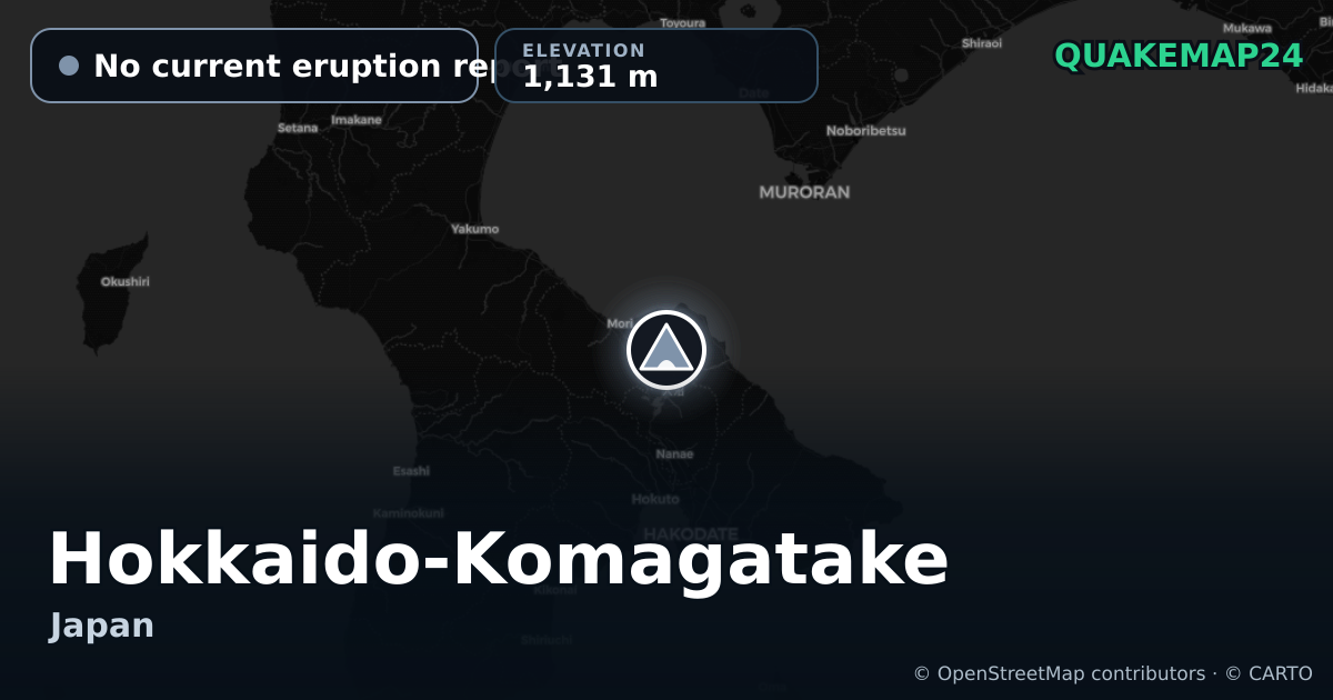 Hokkaido-Komagatake · No current eruption report · 1,131 m