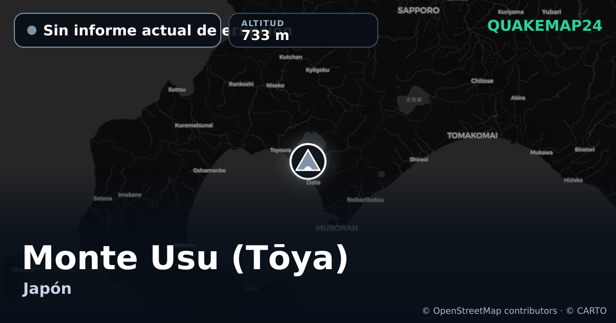 Monte Usu (Tōya) · Sin informe actual de erupción · 733 m
