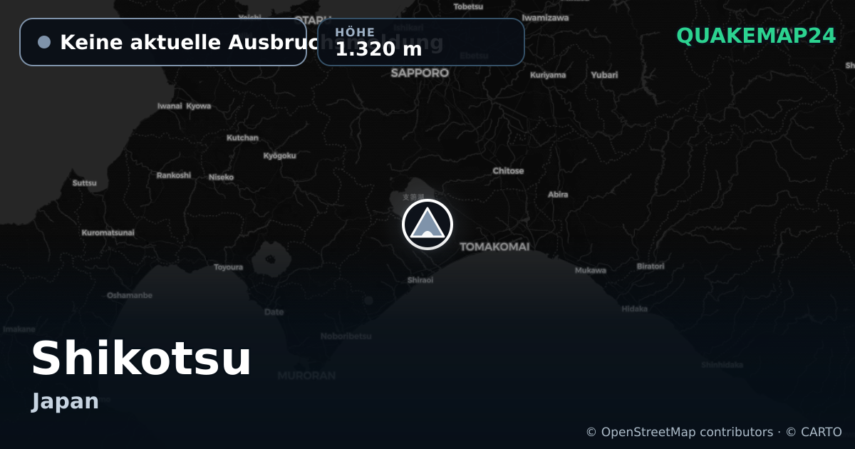 Shikotsu · Keine aktuelle Ausbruchsmeldung · 1.320 m