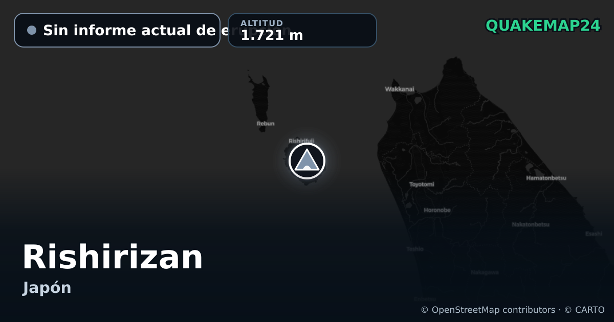 Rishirizan · Sin informe actual de erupción · 1.721 m