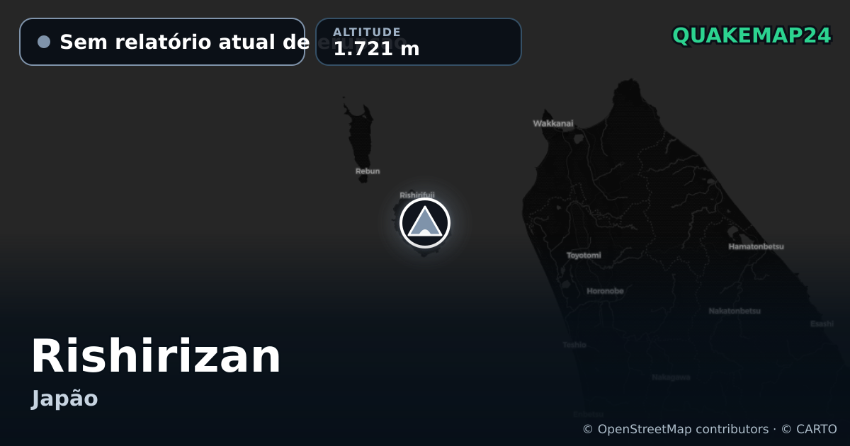 Rishirizan · Sem relatório atual de erupção · 1.721 m