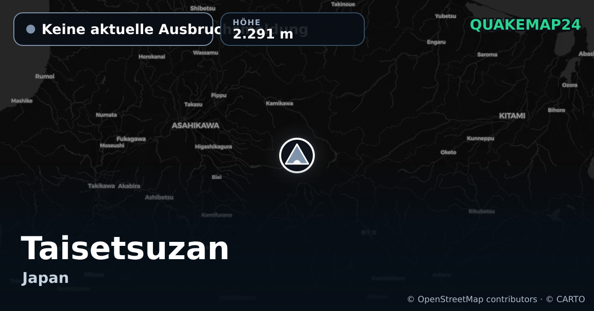 Taisetsuzan · Keine aktuelle Ausbruchsmeldung · 2.291 m
