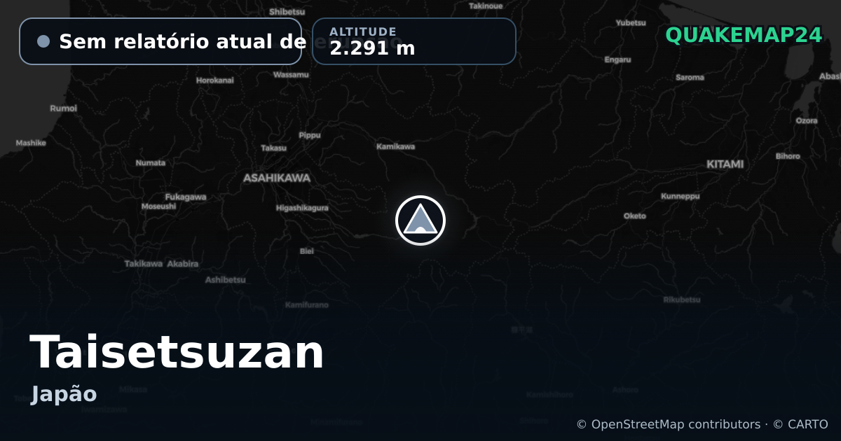 Taisetsuzan · Sem relatório atual de erupção · 2.291 m
