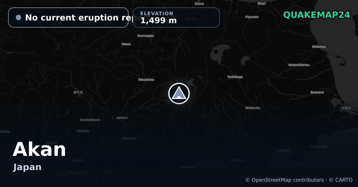 Akan · No current eruption report · 1,499 m