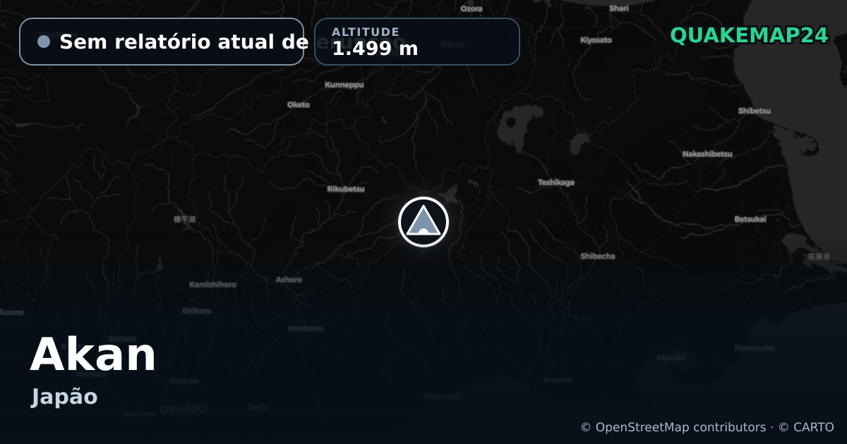 Akan · Sem relatório atual de erupção · 1.499 m