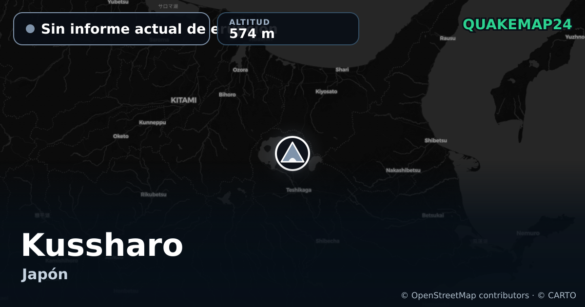 Kussharo · Sin informe actual de erupción · 574 m