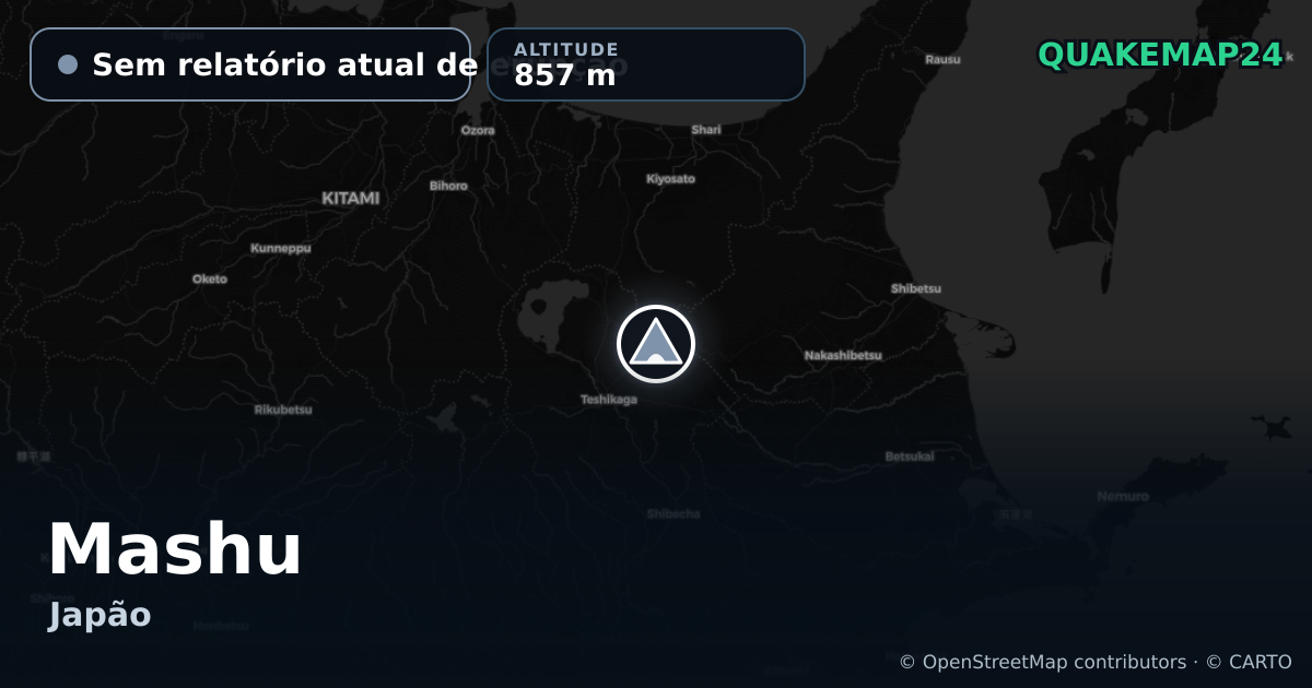 Mashu · Sem relatório atual de erupção · 857 m