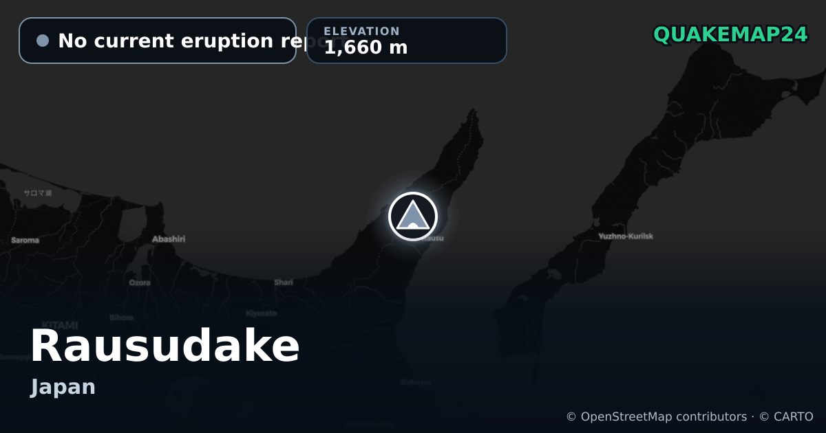 Rausudake · No current eruption report · 1,660 m