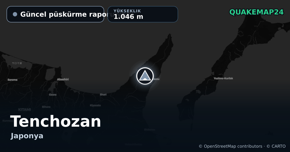 Tenchozan · Güncel püskürme raporu yok · 1.046 m