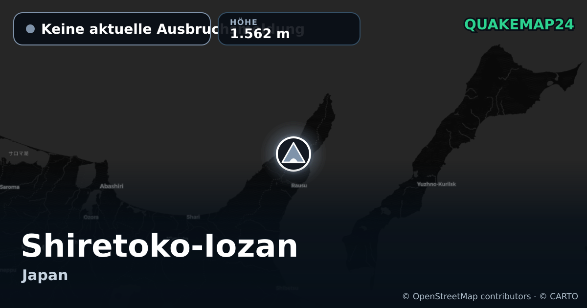 Shiretoko-Iozan · Keine aktuelle Ausbruchsmeldung · 1.562 m