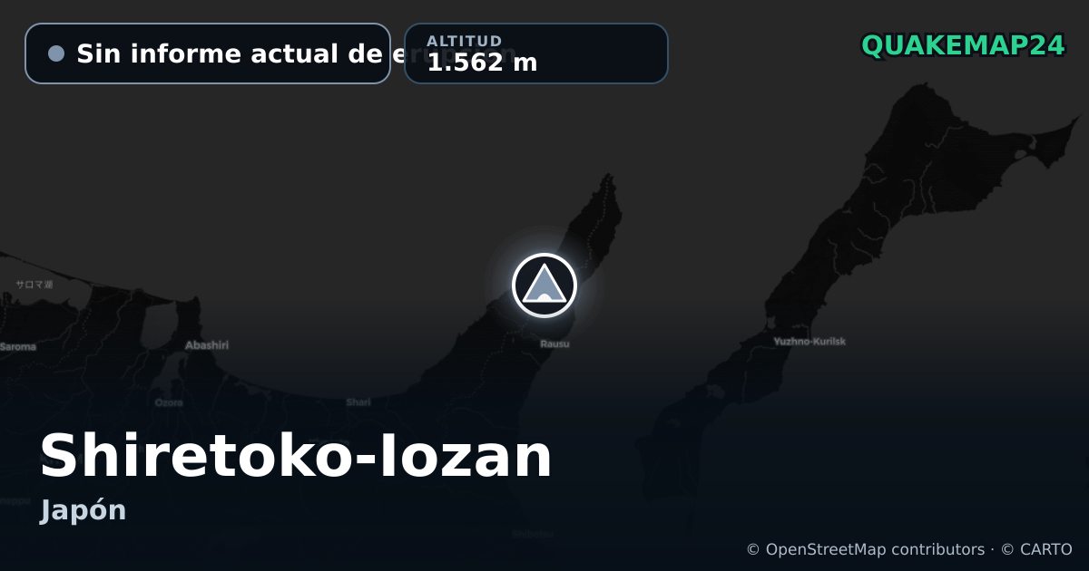 Shiretoko-Iozan · Sin informe actual de erupción · 1.562 m