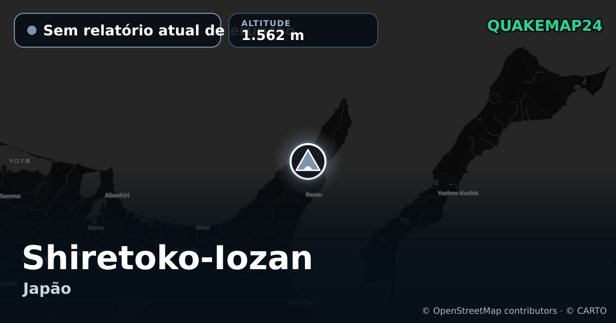 Shiretoko-Iozan · Sem relatório atual de erupção · 1.562 m