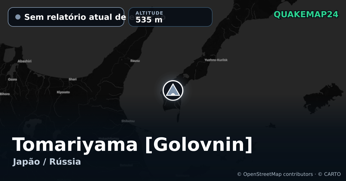 Tomariyama [Golovnin] · Sem relatório atual de erupção · 535 m