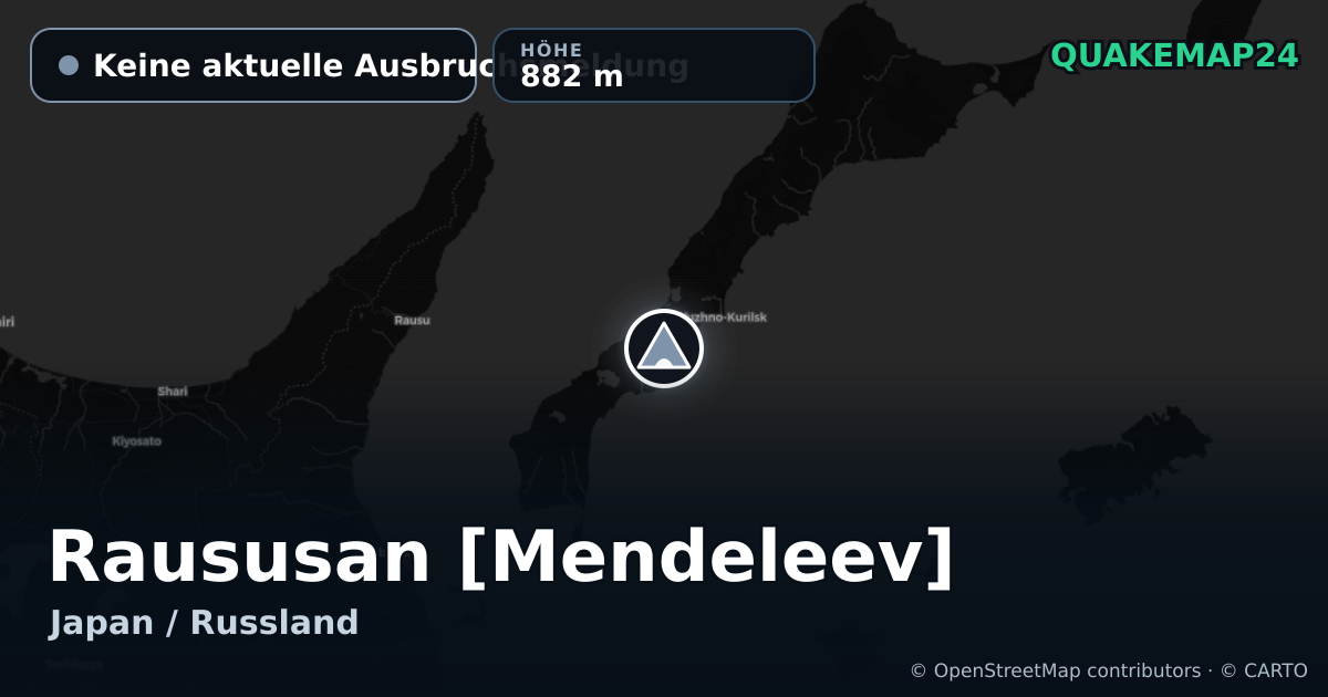 Raususan [Mendeleev] · Keine aktuelle Ausbruchsmeldung · 882 m