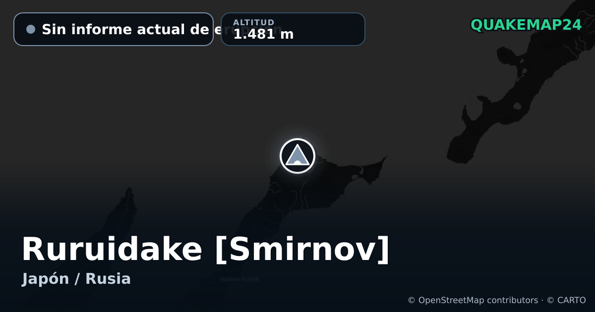 Ruruidake [Smirnov] · Sin informe actual de erupción · 1.481 m
