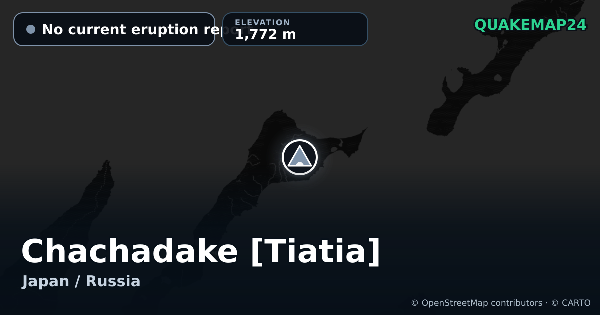 Chachadake [Tiatia] · No current eruption report · 1,772 m