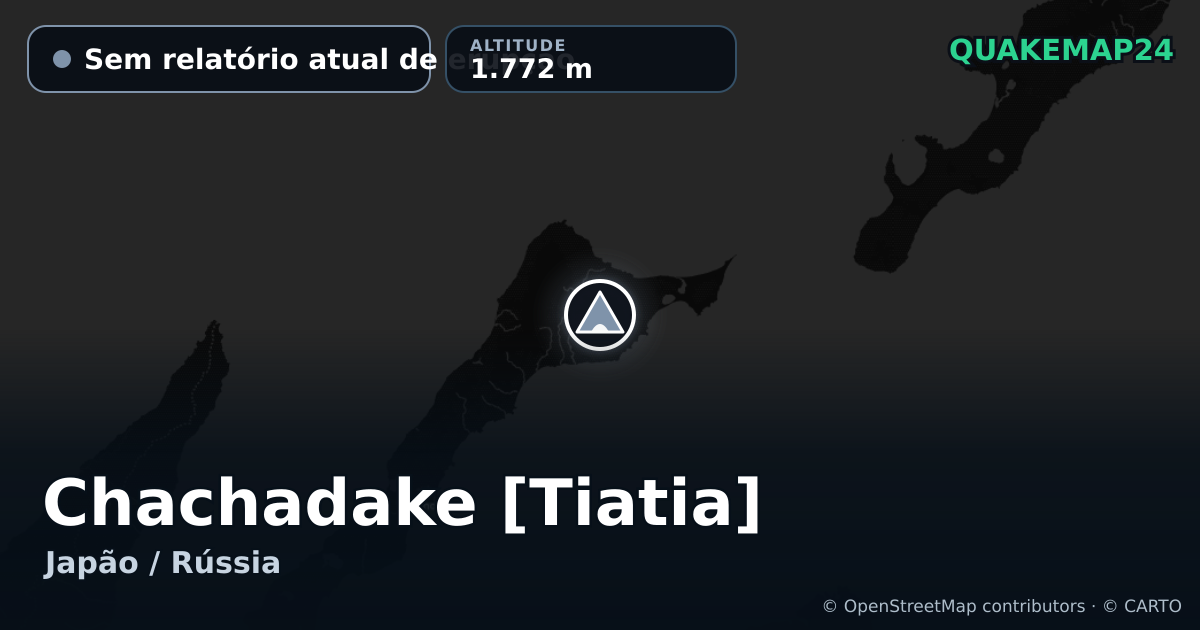 Chachadake [Tiatia] · Sem relatório atual de erupção · 1.772 m