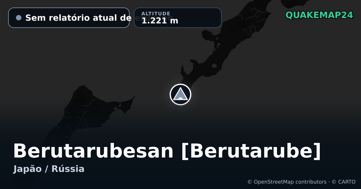 Berutarubesan [Berutarube] · Sem relatório atual de erupção · 1.221 m