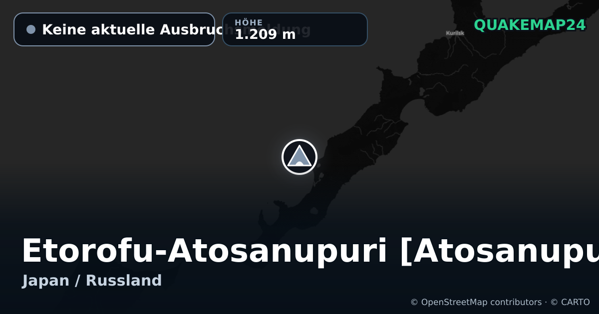Etorofu-Atosanupuri [Atosanupuri] · Keine aktuelle Ausbruchsmeldung · 1.209 m