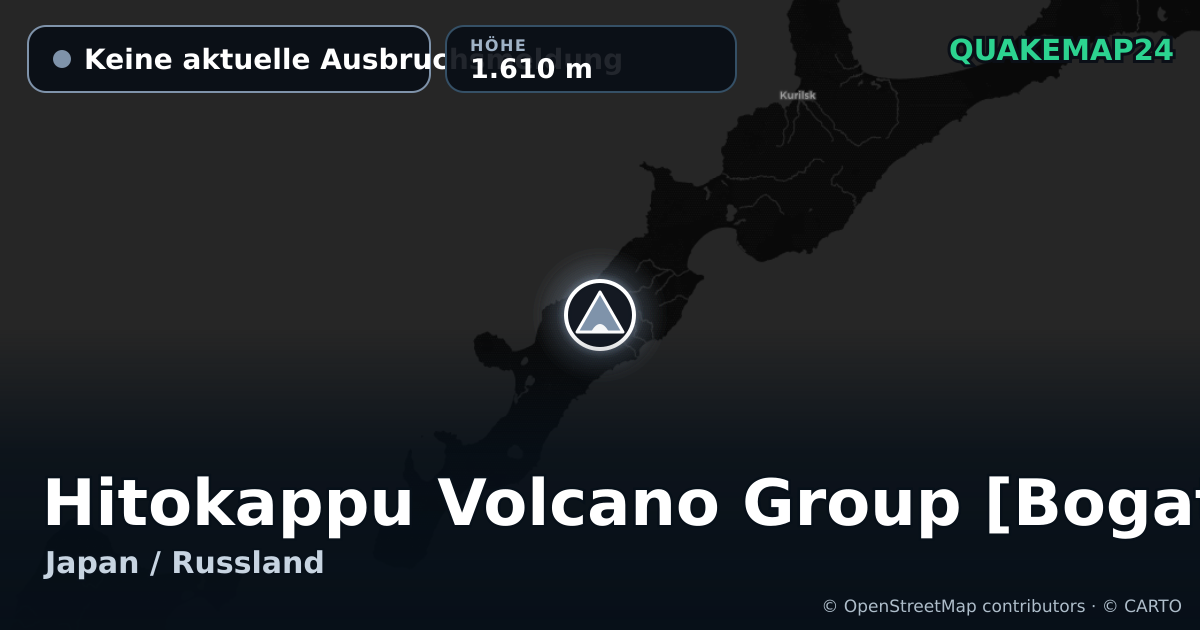 Hitokappu Volcano Group [Bogatyr Ridge] · Keine aktuelle Ausbruchsmeldung · 1.610 m