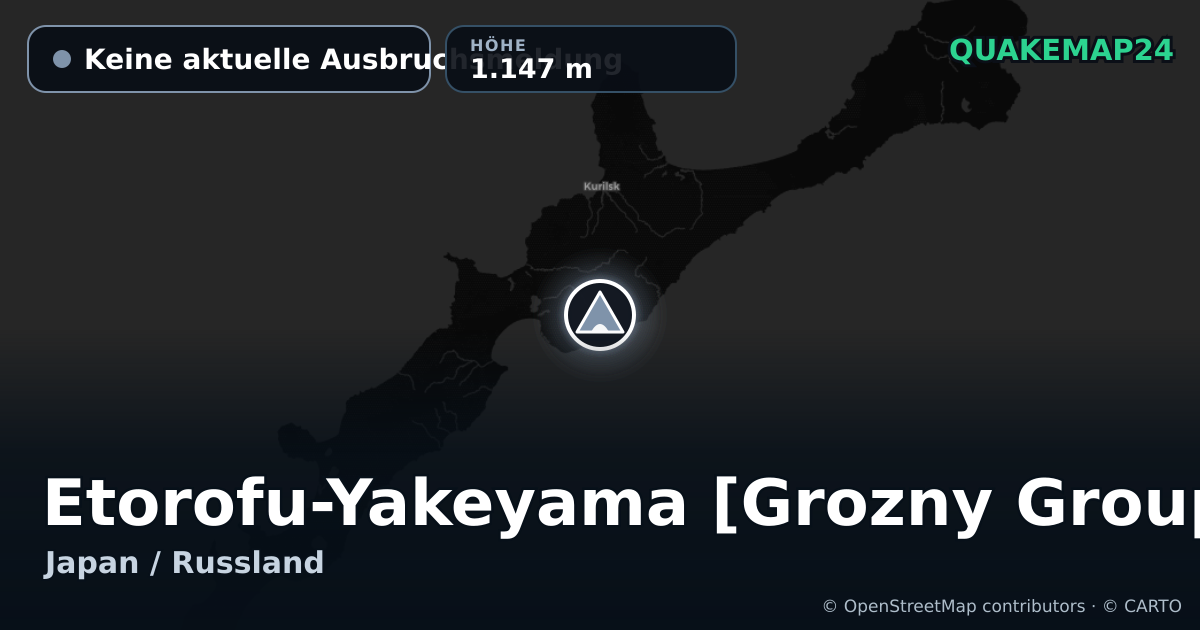 Etorofu-Yakeyama [Grozny Group] · Keine aktuelle Ausbruchsmeldung · 1.147 m