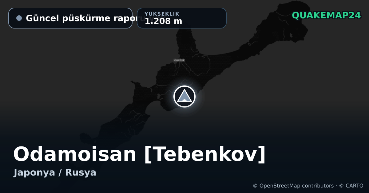 Odamoisan [Tebenkov] · Güncel püskürme raporu yok · 1.208 m