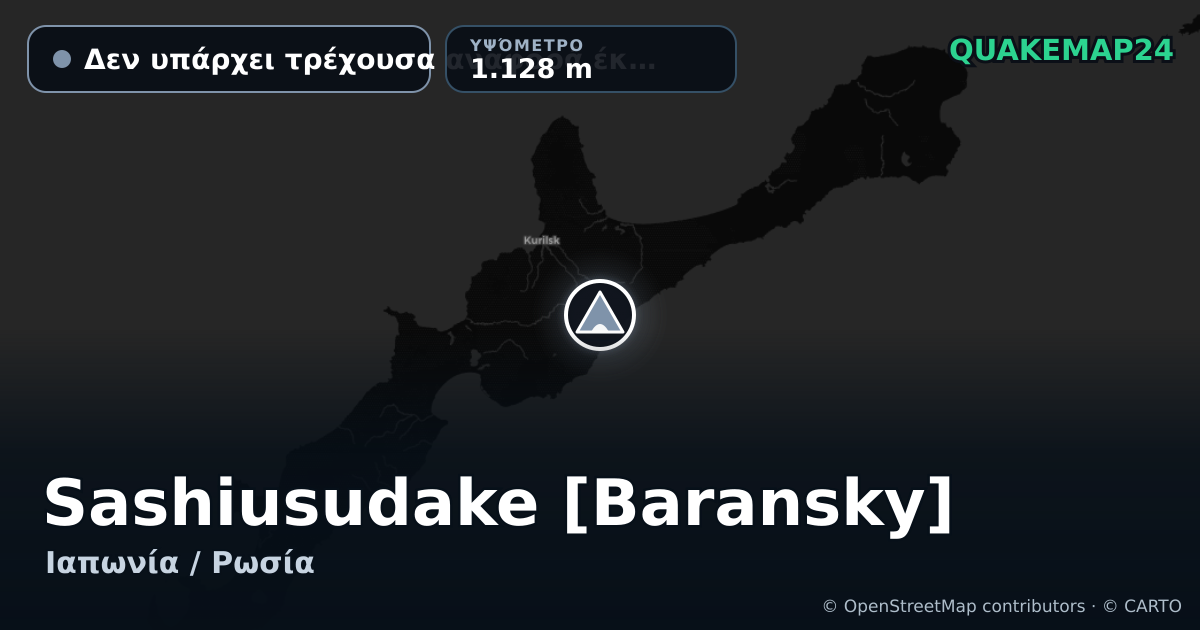 Sashiusudake [Baransky] · Δεν υπάρχει τρέχουσα αναφορά έκρηξης · 1.128 m