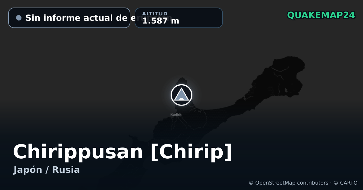 Chirippusan [Chirip] · Sin informe actual de erupción · 1.587 m
