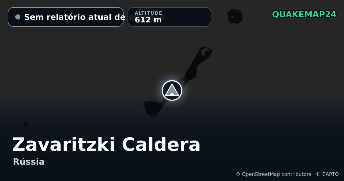 Zavaritzki Caldera · Sem relatório atual de erupção · 612 m