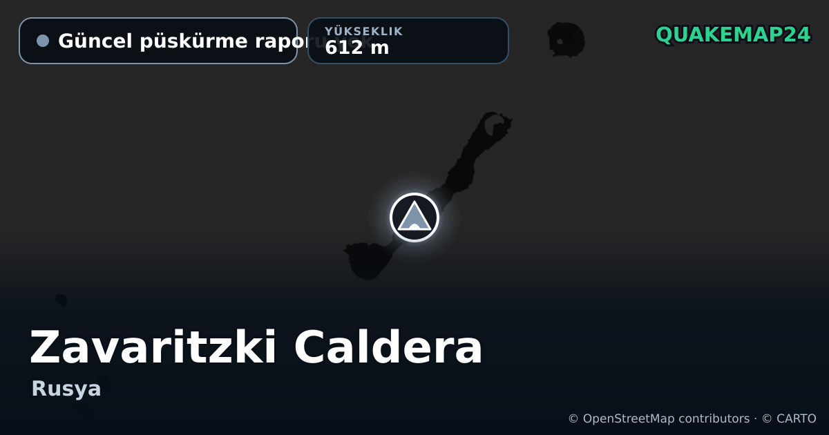 Zavaritzki Caldera · Güncel püskürme raporu yok · 612 m