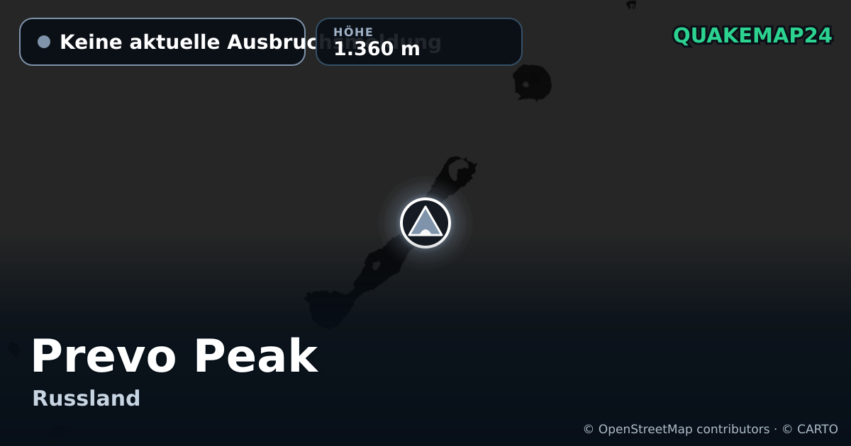 Prevo Peak · Keine aktuelle Ausbruchsmeldung · 1.360 m