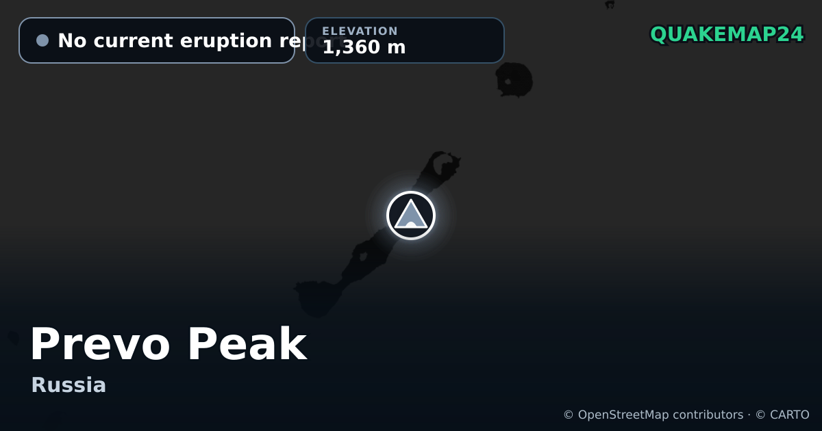 Prevo Peak · No current eruption report · 1,360 m