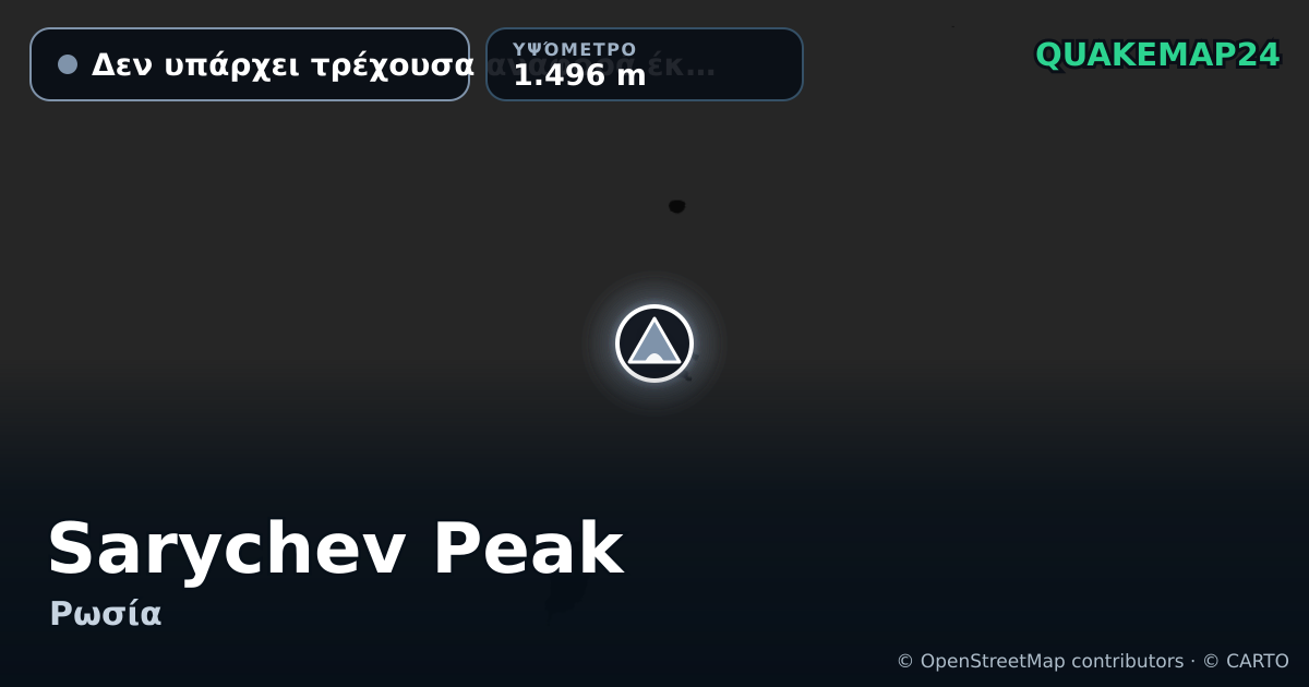 Sarychev Peak · Δεν υπάρχει τρέχουσα αναφορά έκρηξης · 1.496 m