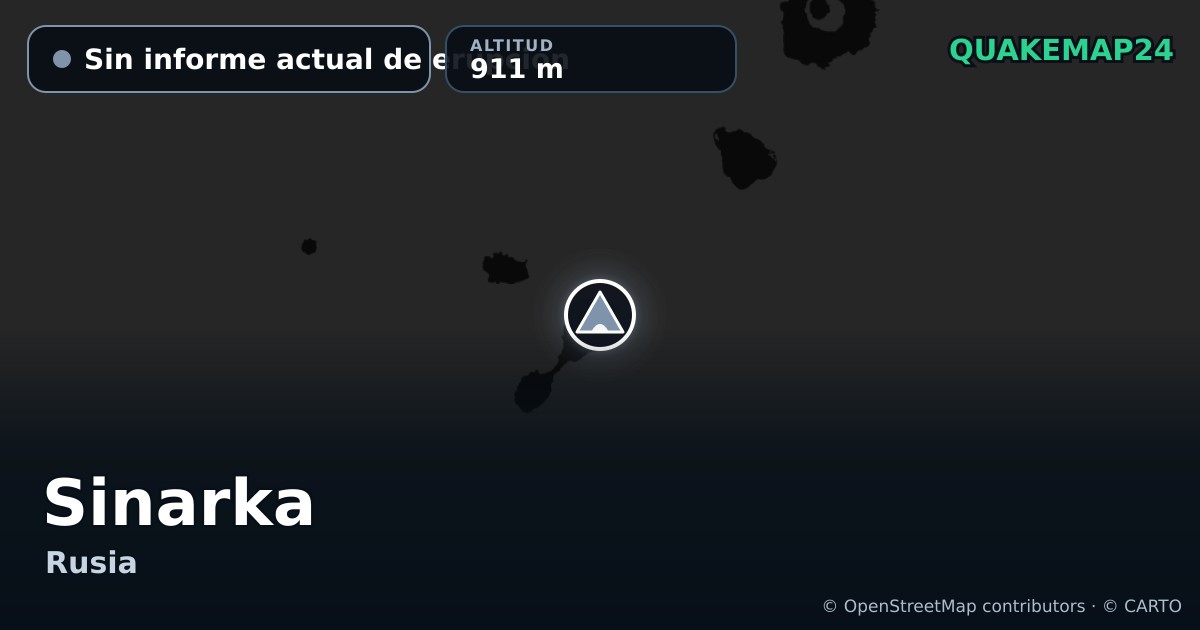 Sinarka · Sin informe actual de erupción · 911 m