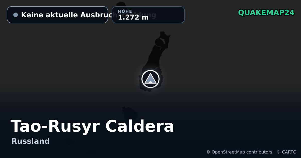 Tao-Rusyr Caldera · Keine aktuelle Ausbruchsmeldung · 1.272 m